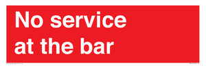 No service at the bar